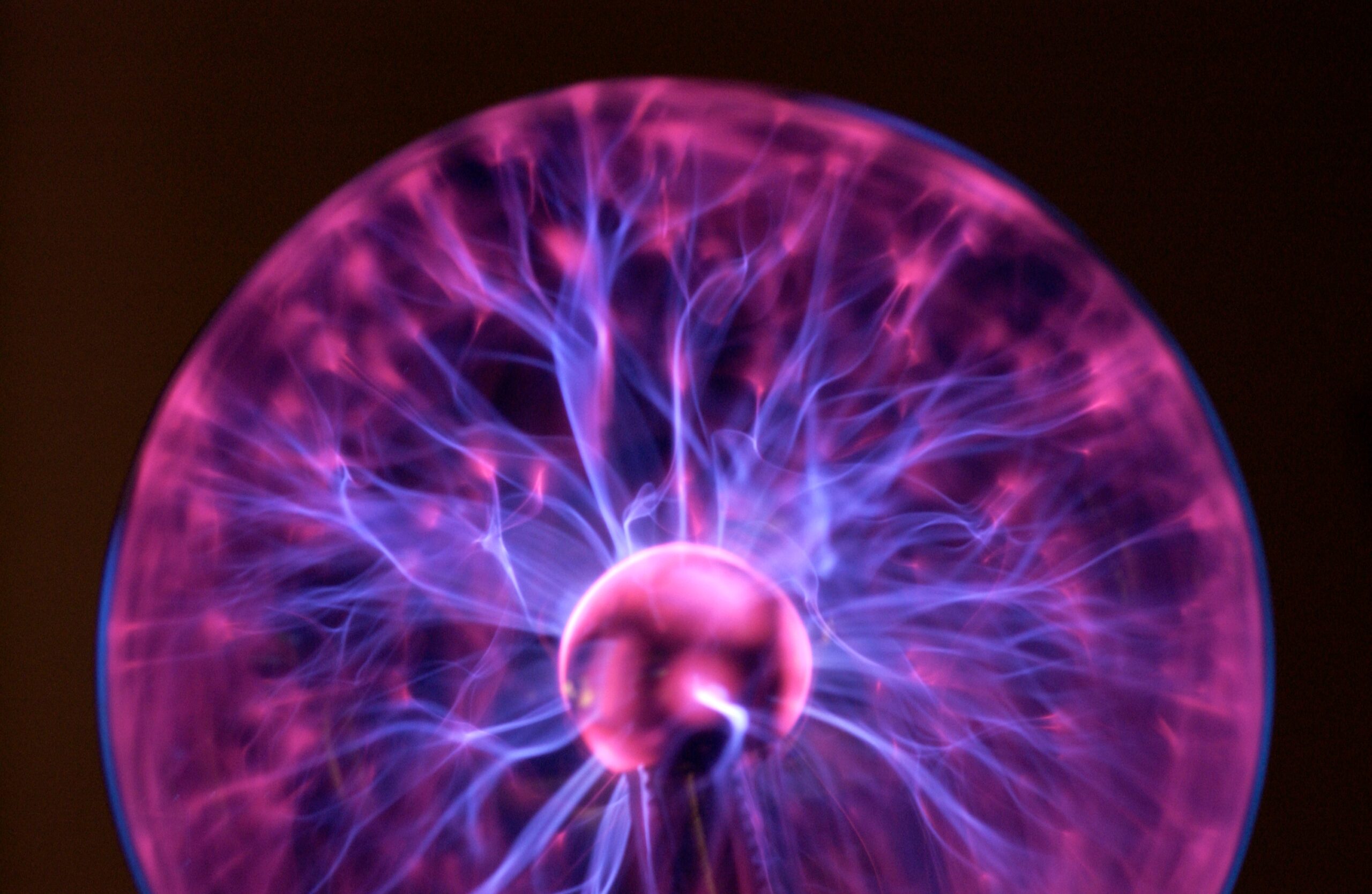 Zoomed in image of plasma ball