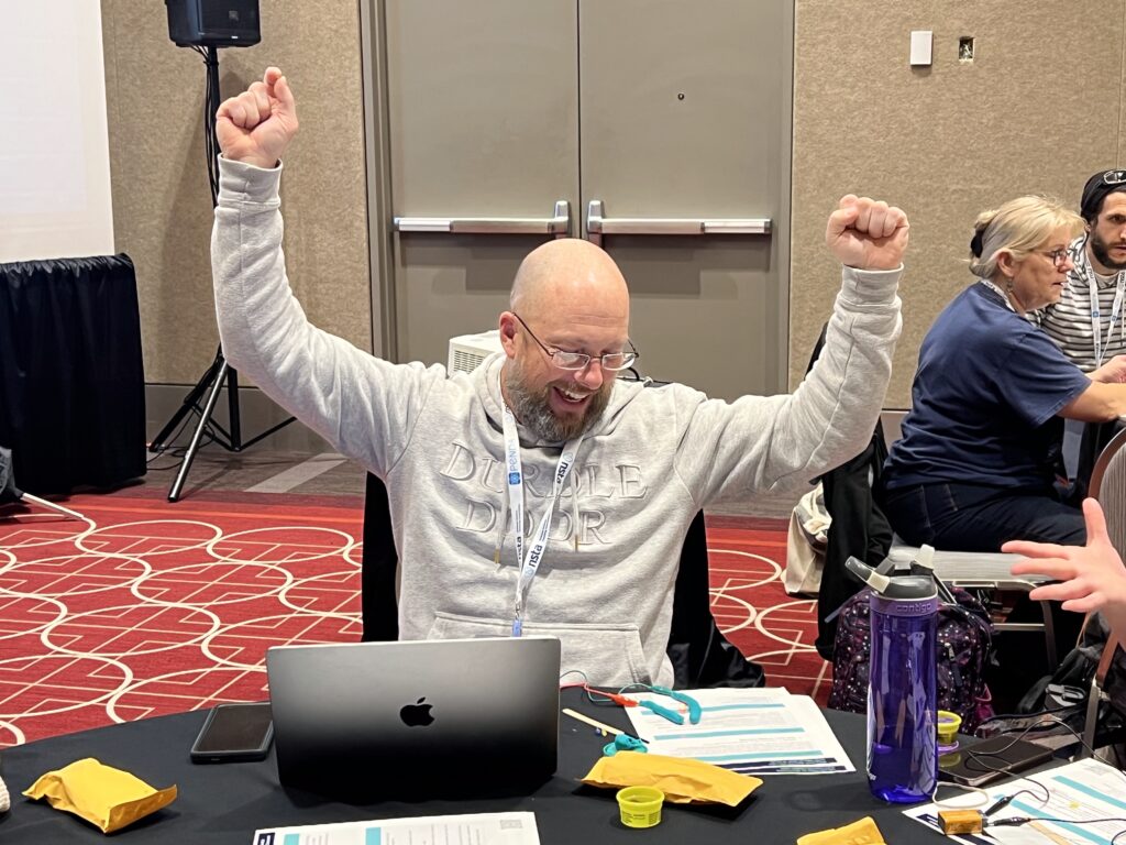 Teachers participating in Switch Classroom's Play-Doh Electric Circuits session at NSTA 2025 in Minneapolis