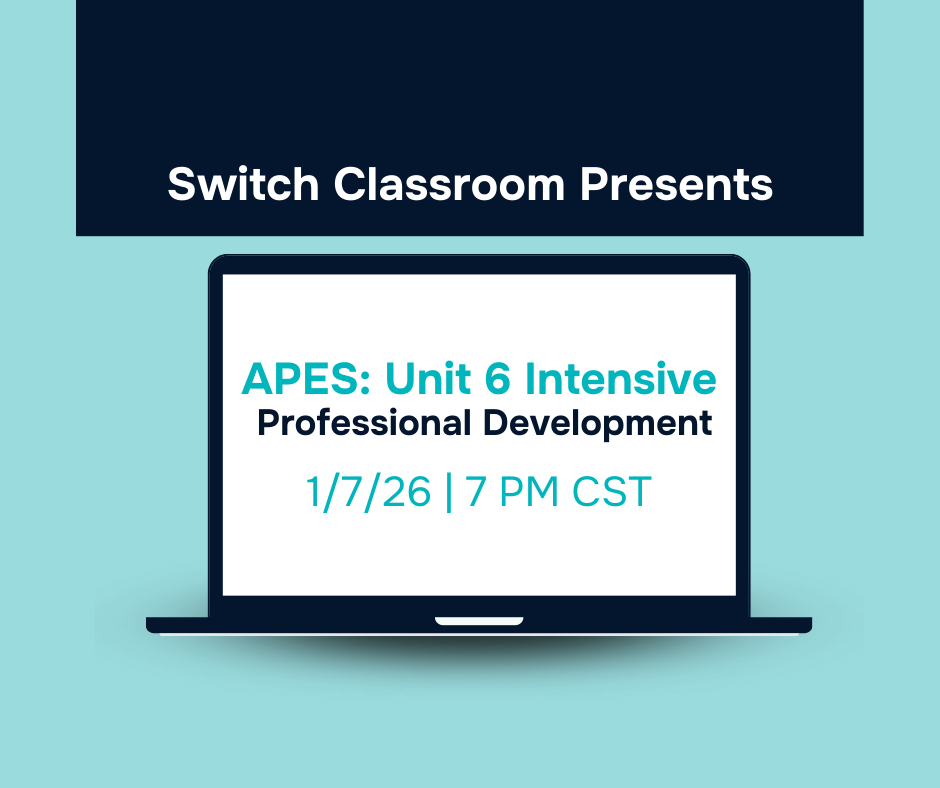 APES Unit 6 intensive professional development flyer